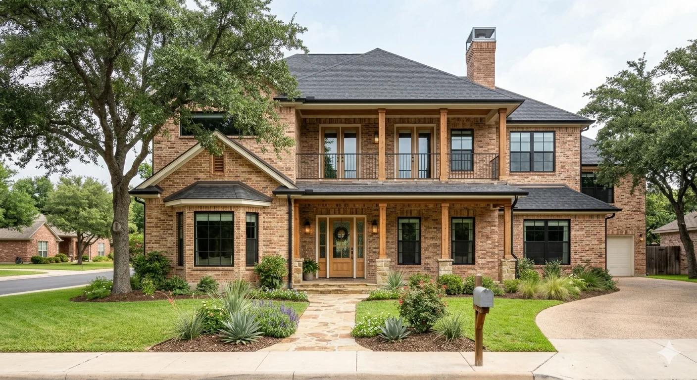 Beautiful home exterior in Bridges on Lake Houston
